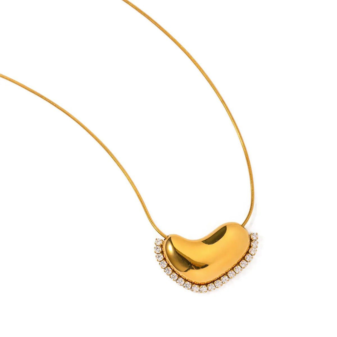 Delicate Heart CZ Stainless Steel Necklace