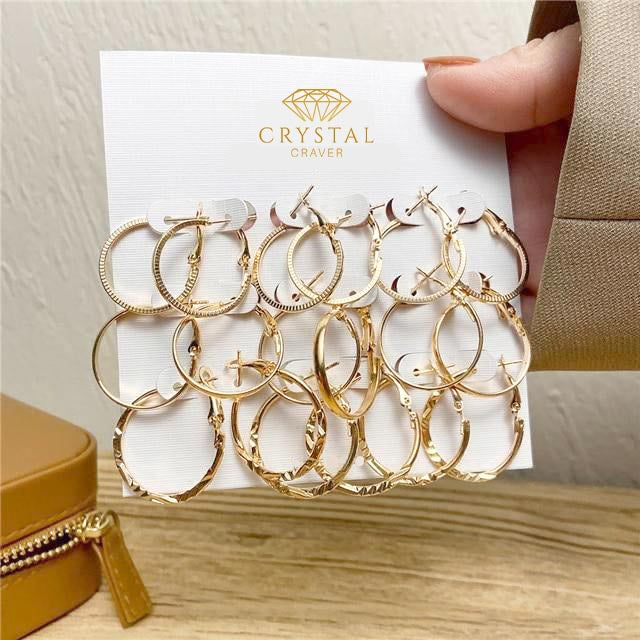 Hoop Love Earring Set Of 9