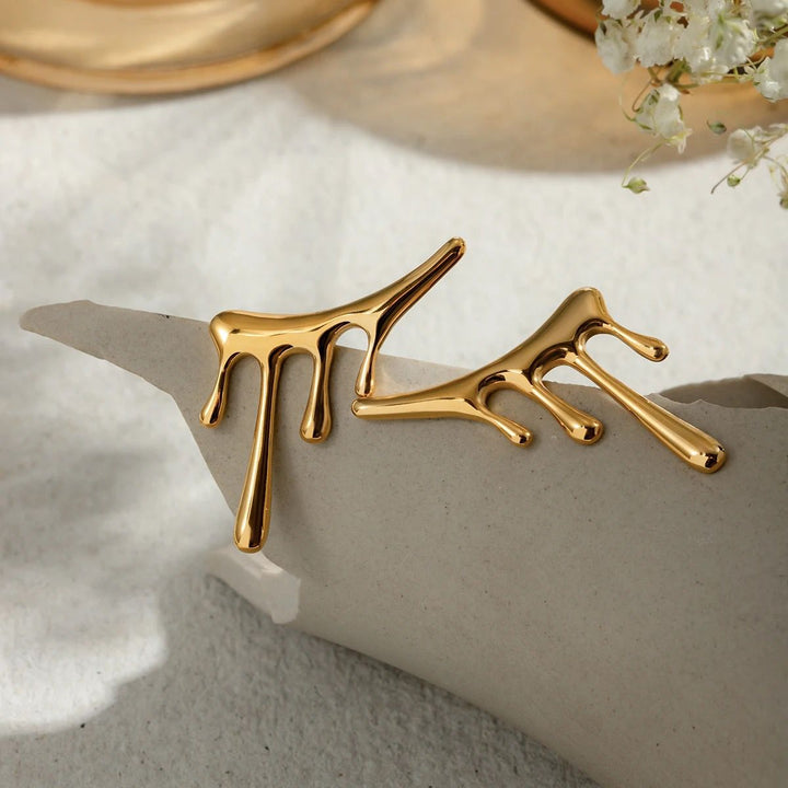 Liquid Lava Stainless Steel Earring
