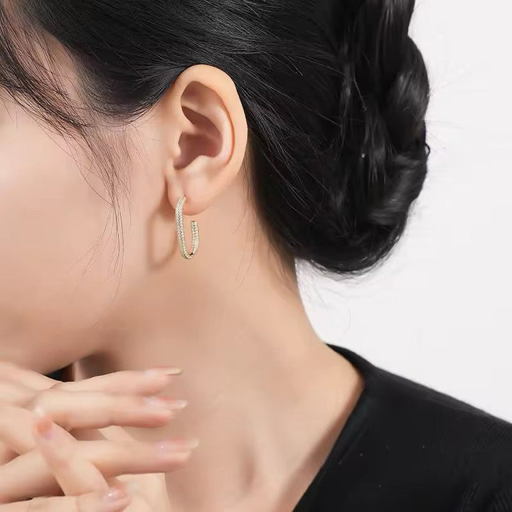 Luxe Zircon Hoop Earrings