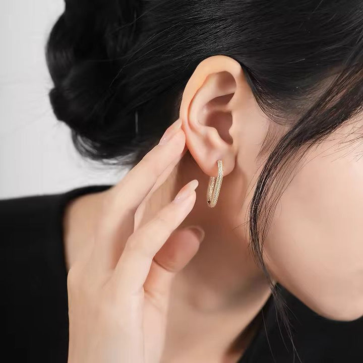 Luxe Zircon Hoop Earrings