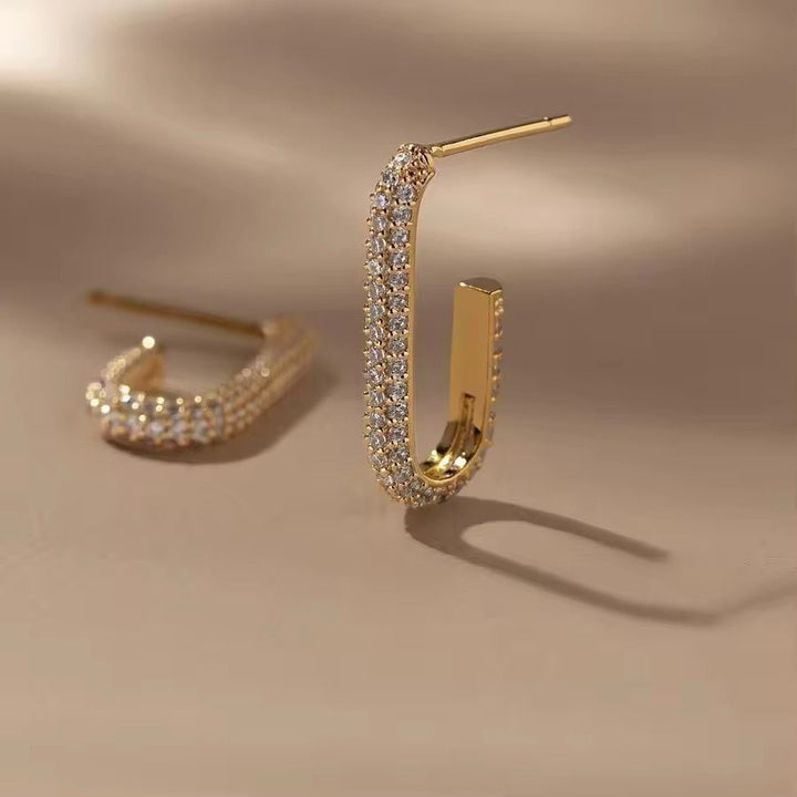 Luxe Zircon Hoop Earrings