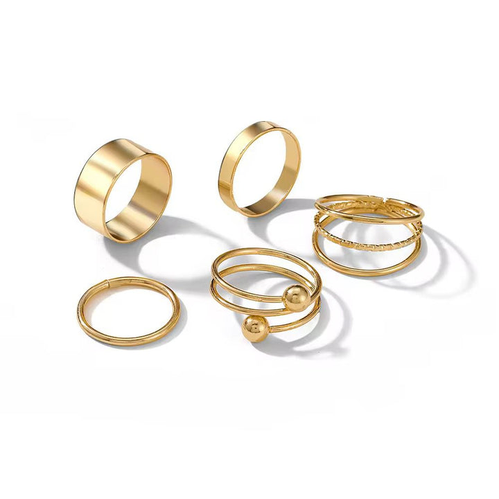 Multi Layer Solid Rings Set Of 4