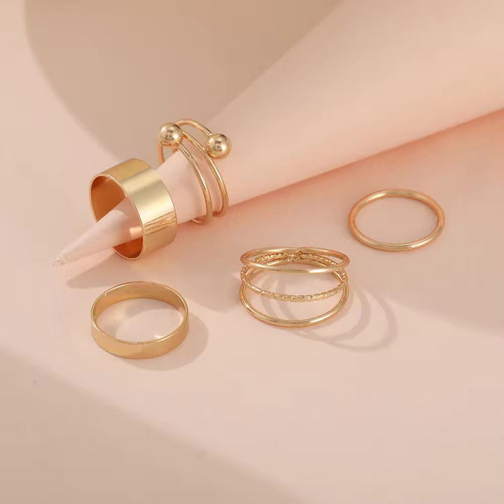Multi Layer Solid Rings Set Of 4
