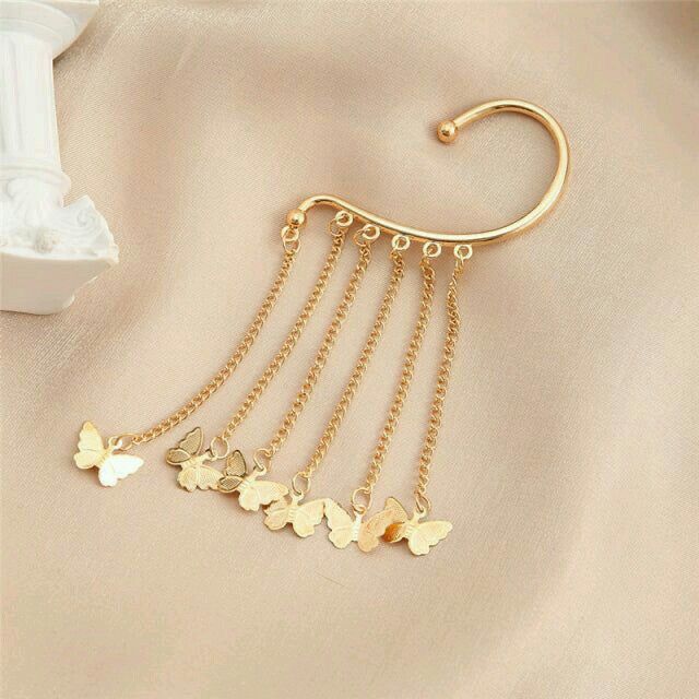 Butterfly Tassel Ear Cuff