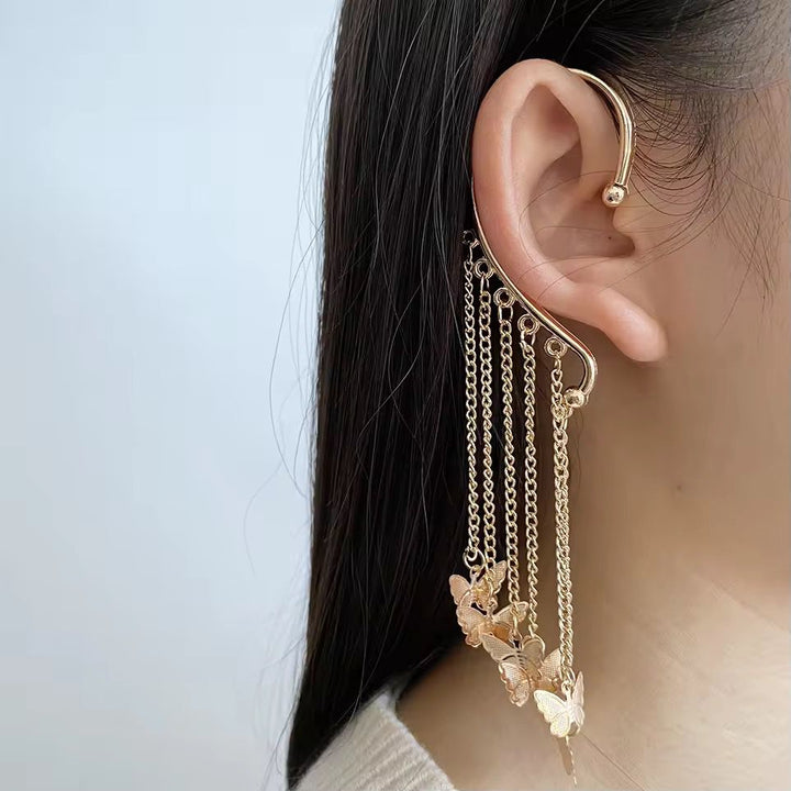 Butterfly Tassel Ear Cuff
