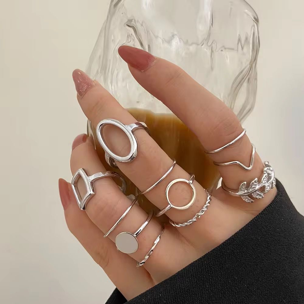 Fashion Square Rings Set Of 11