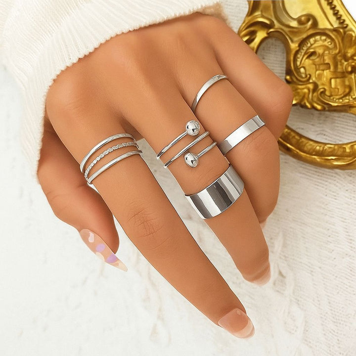 Multi Layer Solid Rings Set Of 4