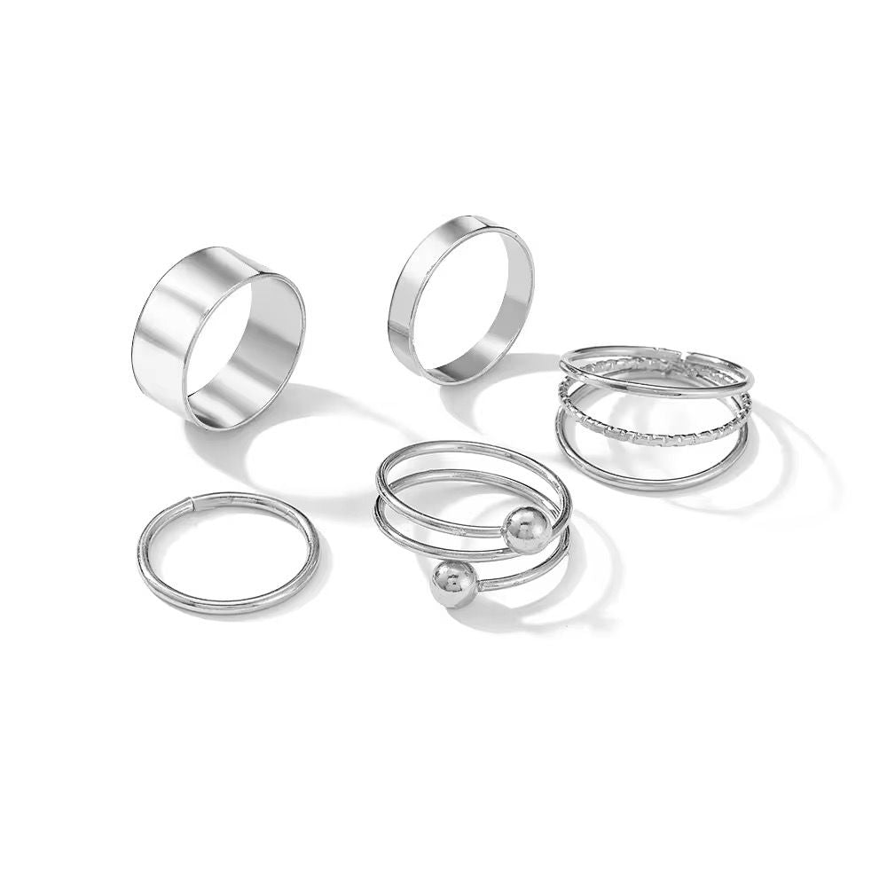 Multi Layer Solid Rings Set Of 4