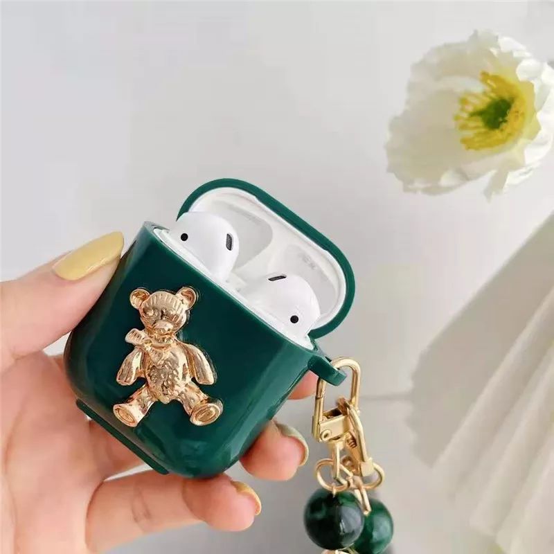Forest Green Charm Airpod Case 1/2