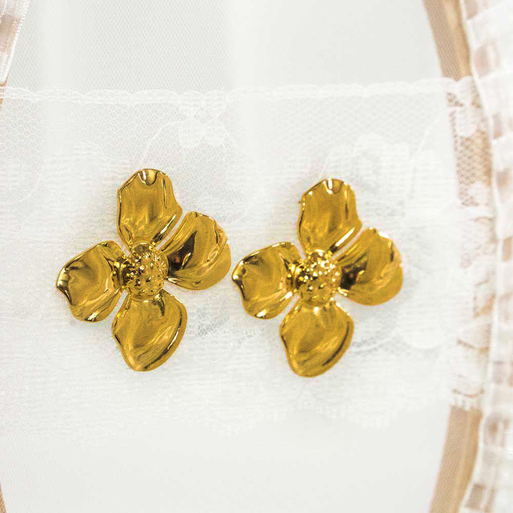 Blossom Stainless Steel Stud Earring