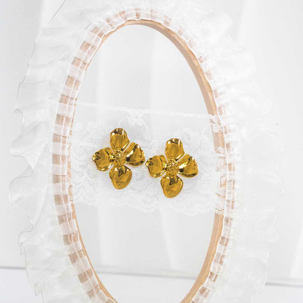 Blossom Stainless Steel Stud Earring