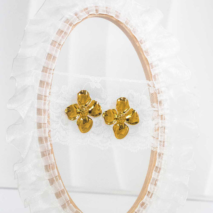 Blossom Stainless Steel Stud Earring