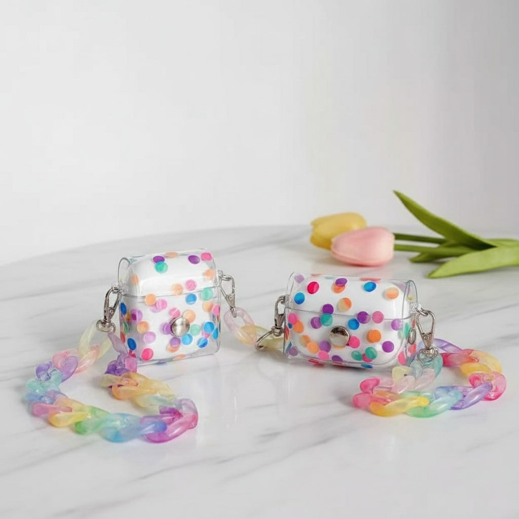 Clear Candy Airpod Case With Chain