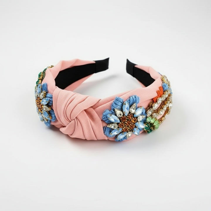 Knotted Turban Crystal Headband