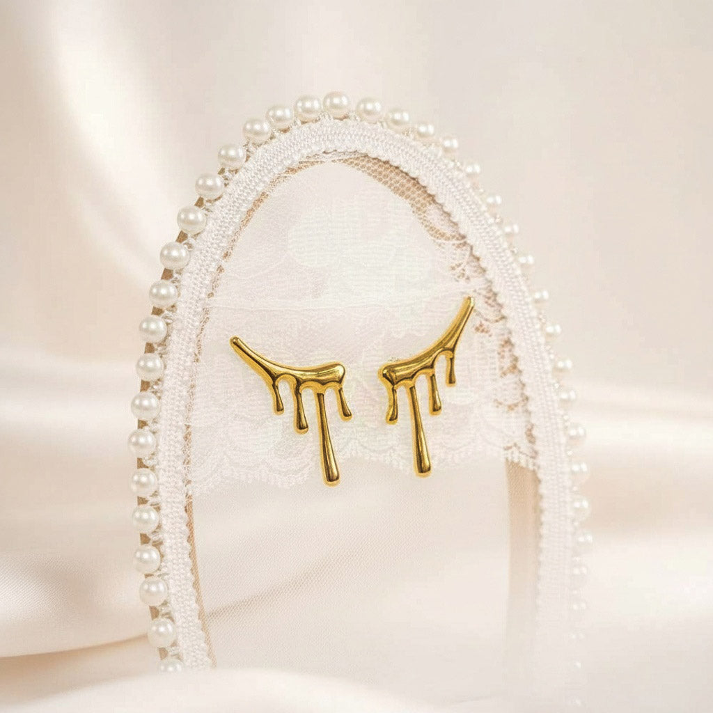 Liquid Lava Stainless Steel Earring