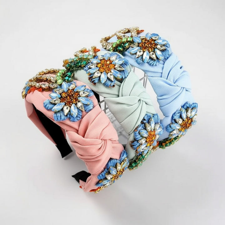 Knotted Turban Crystal Headband