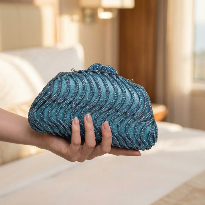 Crystal Curl Clutch Bag