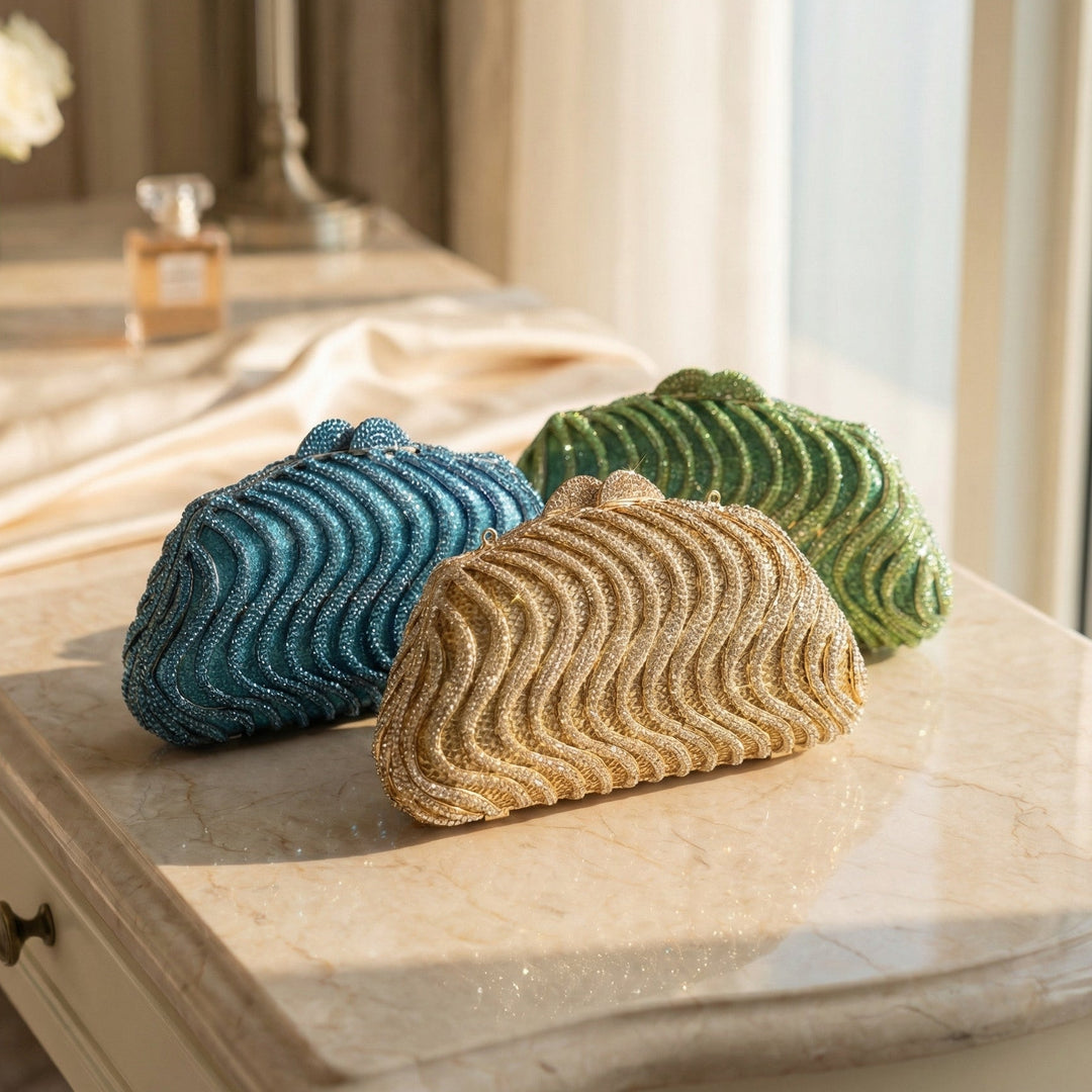 Crystal Curl Clutch Bag