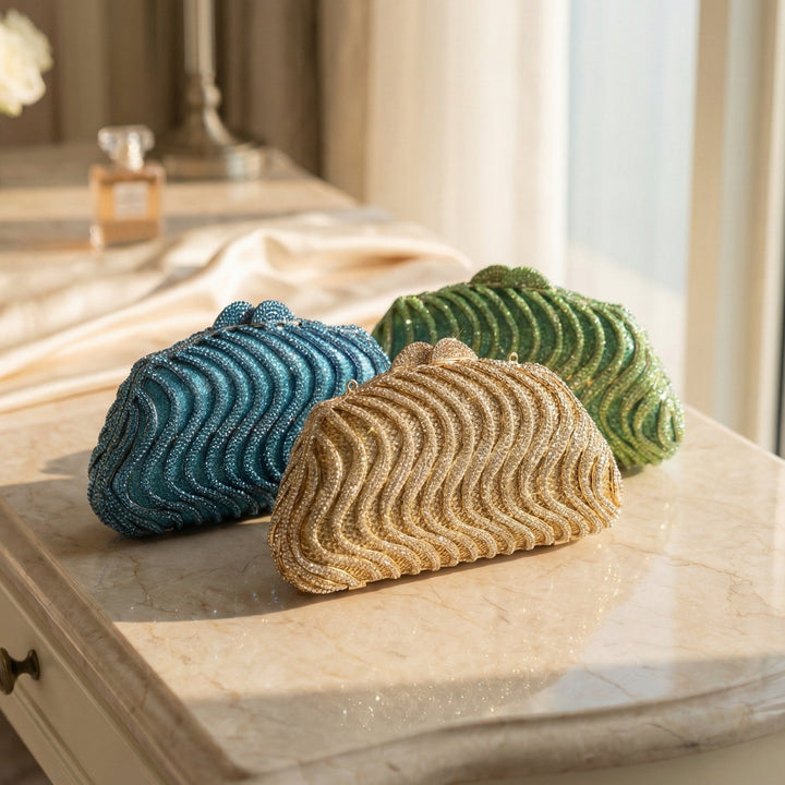 Crystal Curl Clutch Bag