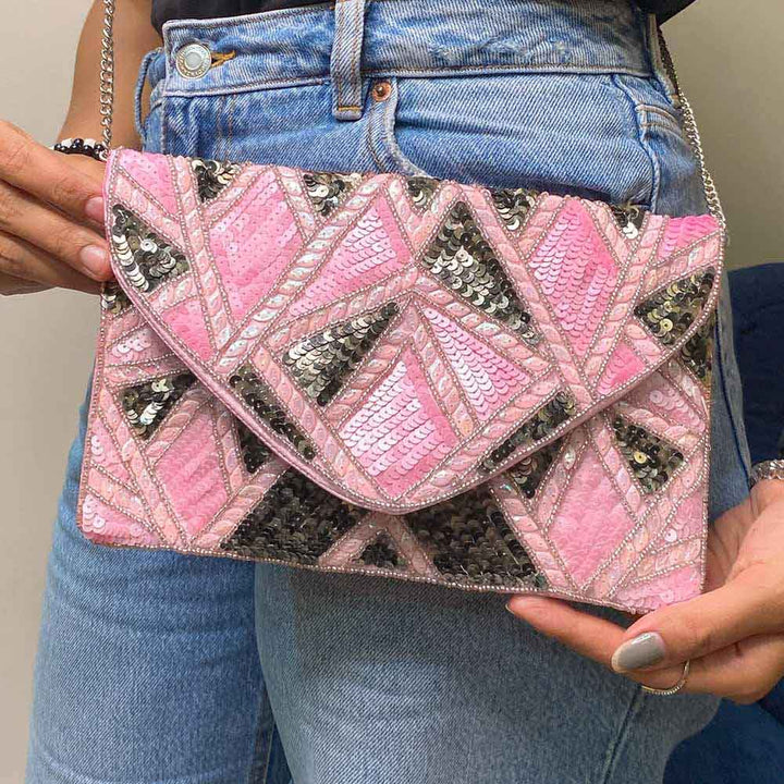 Pink Boho Sling Bag