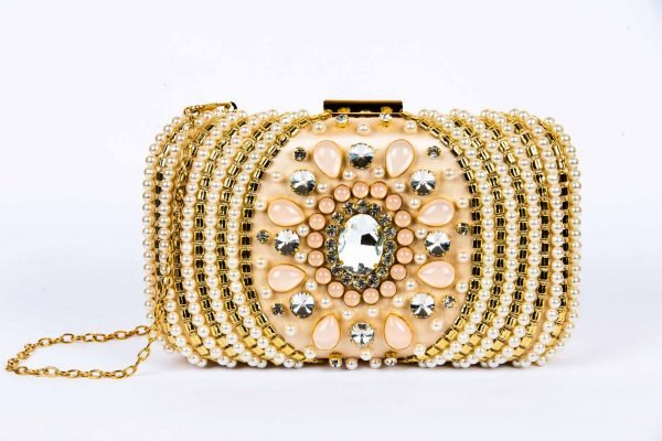 Buy UBORSEWomen Pearl Clutch Bag Noble Crystal Beaded Evening Bag Wedding  Clutch with Pearl Chain Online at desertcartINDIA