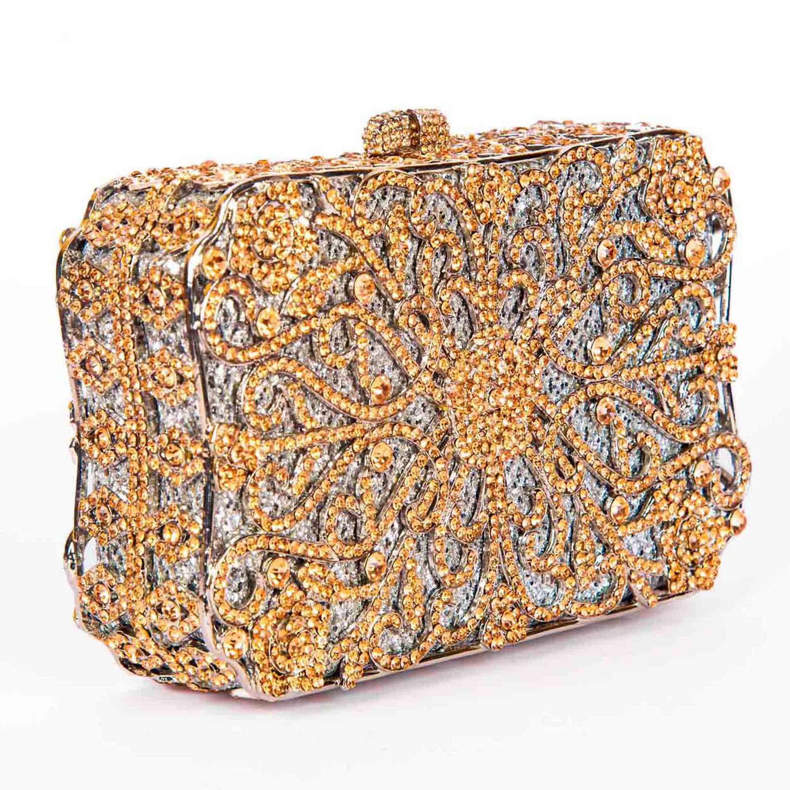 Fashion Luxury Clutch Bags Crystal Clutch Purse Designer Clutch Bag CL-116D in Golden - 5