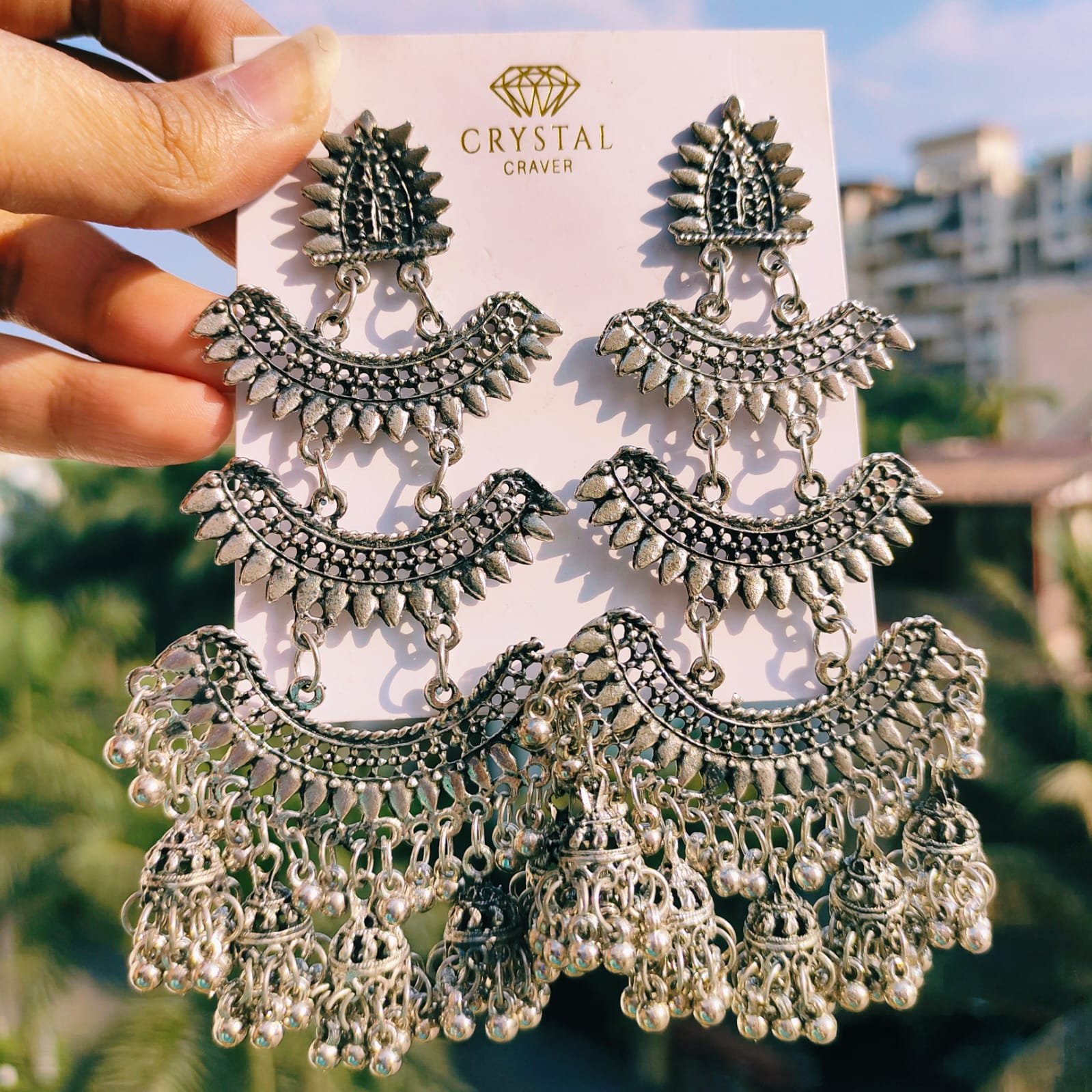 Indian Jhumka Earrings Jewelry Women | Jhumka Earrings Indian Ethnic -  Ethnic Crystal - Aliexpress